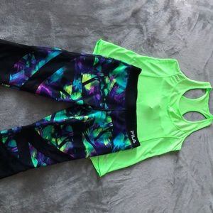 Fila Sport Capri Leggings & Lorna Jane Active top